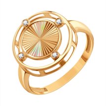 Кольцо из золота 585 пробы с фианитом
