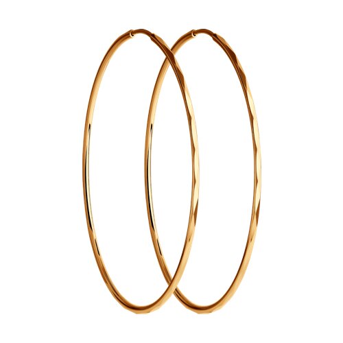 Серьги конго из золота 585 пробы