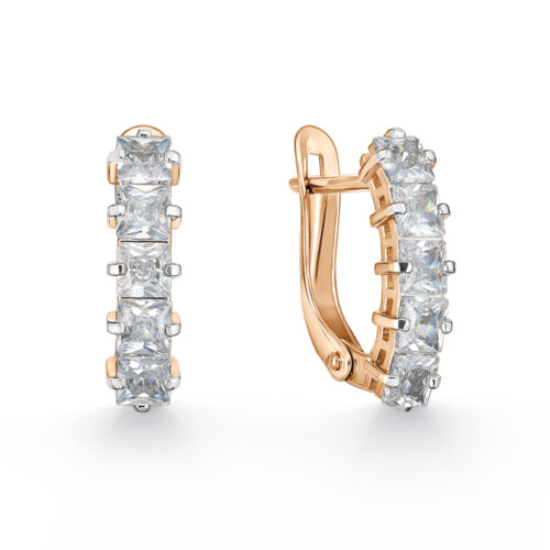 Серьги из золота 585 пробы с бриллиантом