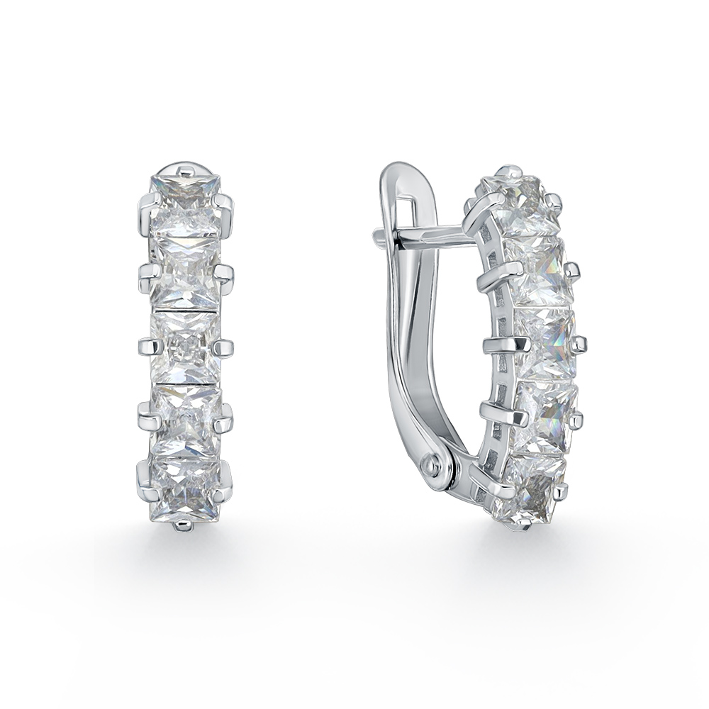 Серьги из золота 585 пробы с бриллиантом