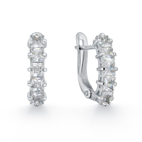 Серьги из золота 585 пробы с бриллиантом