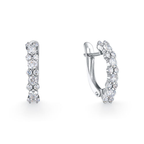 Серьги из золота 585 пробы с бриллиантом