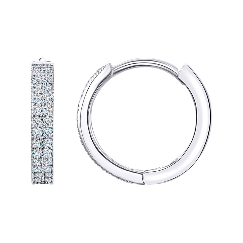Серьги из серебра 925 пробы с фианитом
