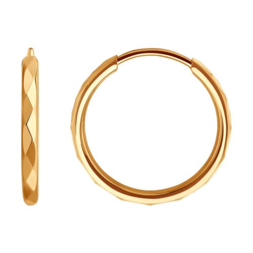 Серьги конго из золота 585 пробы