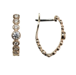 Серьги из серебра 925 пробы с фианитом