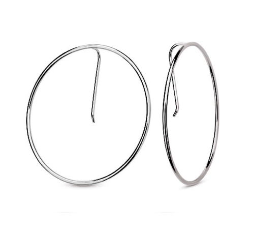 Серьги конго из серебра 925 пробы
