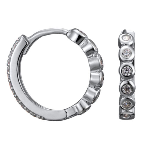 Серьги из серебра 925 пробы с фианитом