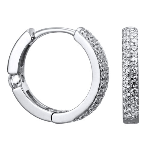 Серьги из серебра 925 пробы с фианитом