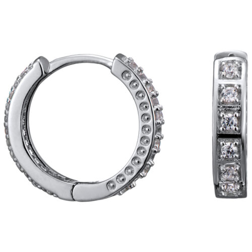 Серьги из серебра 925 пробы с фианитом