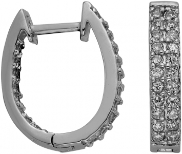Серьги из серебра 925 пробы с фианитом