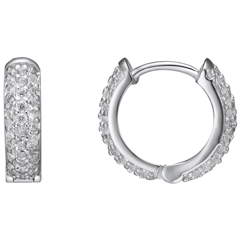 Серьги из серебра 925 пробы с фианитом