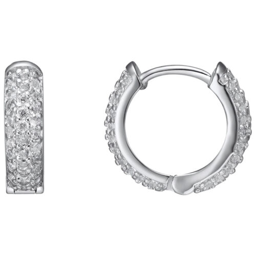 Серьги из серебра 925 пробы с фианитом