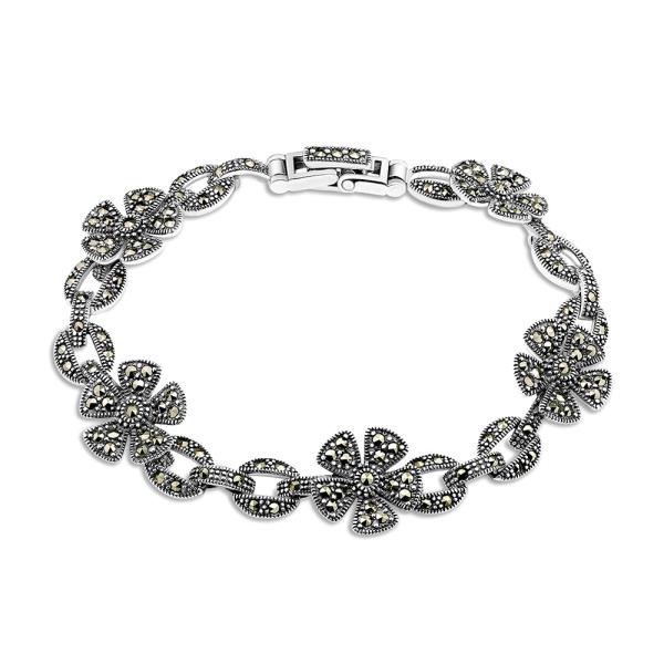 Браслет из серебра 925 пробы с марказитом