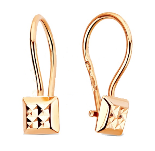 Серьги детские из золота 585 пробы