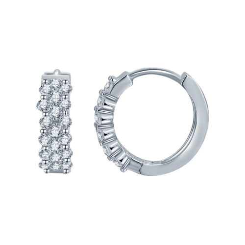 Серьги из серебра 925 пробы с фианитом