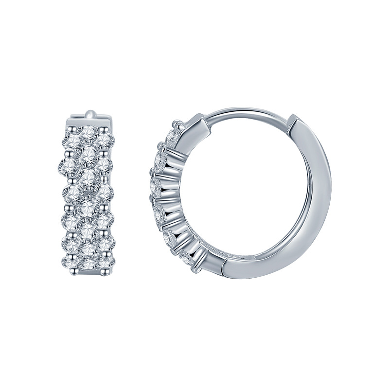 Серьги из серебра 925 пробы с фианитом