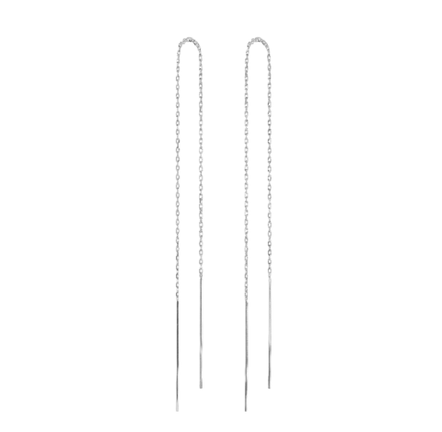Серьги продевки из серебра 925 пробы