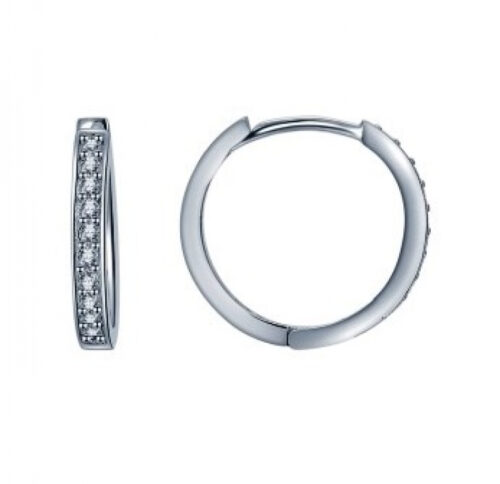 Серьги из серебра 925 пробы с фианитом