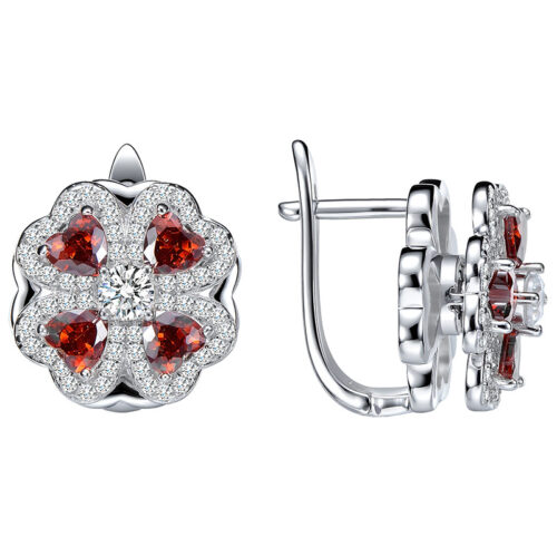 Серьги из серебра 925 пробы с фианитом