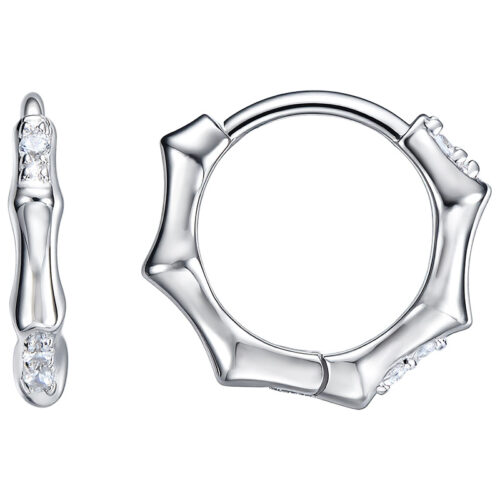 Серьги из серебра 925 пробы с фианитом