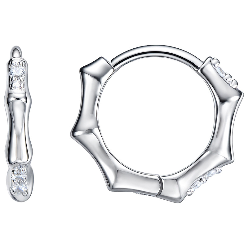 Серьги из серебра 925 пробы с фианитом