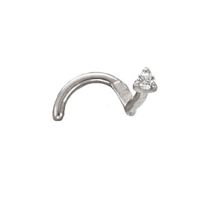 Серьга д/пирсинга из золота 585 пробы с бриллиантом