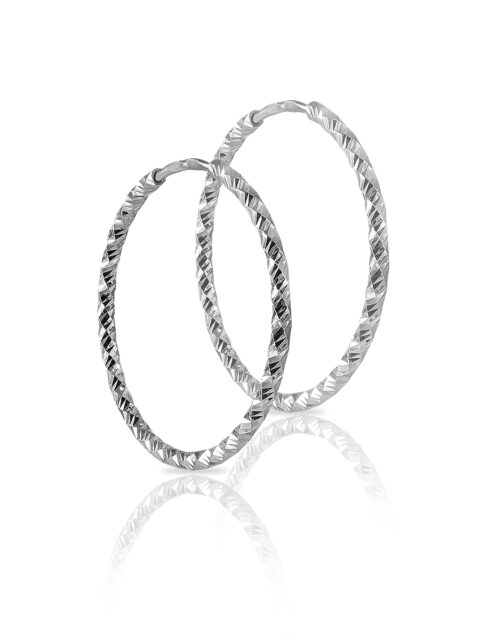 Серьги конго из серебра 925 пробы