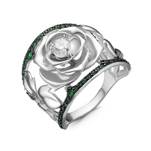 Кольцо из серебра 925 пробы с кварцем