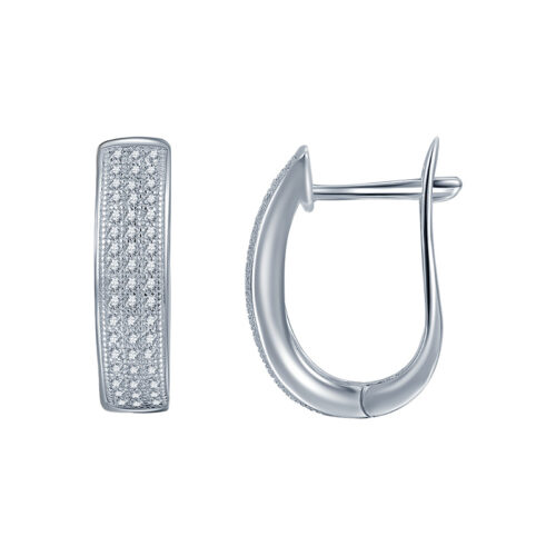 Серьги из серебра 925 пробы с фианитом