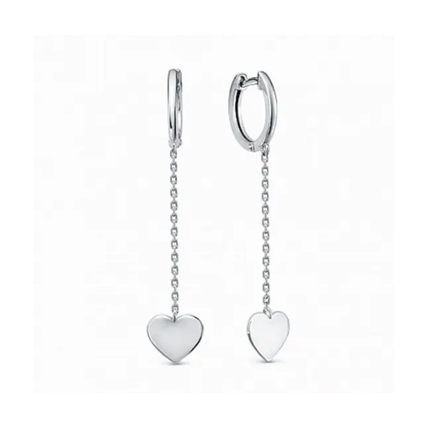 Серьги подвесные из серебра 925 пробы