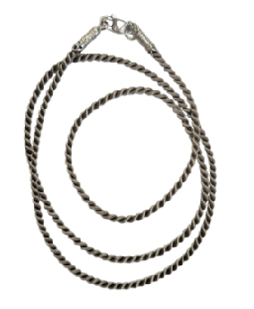 Шнурок из серебра 925 пробы