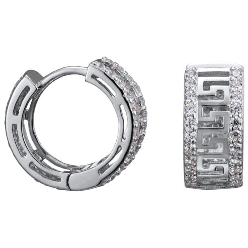 Серьги из серебра 925 пробы с фианитом