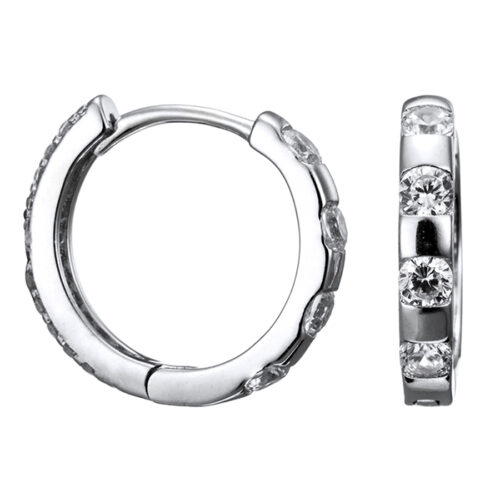 Серьги из серебра 925 пробы с фианитом