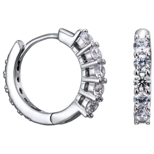 Серьги из серебра 925 пробы с фианитом