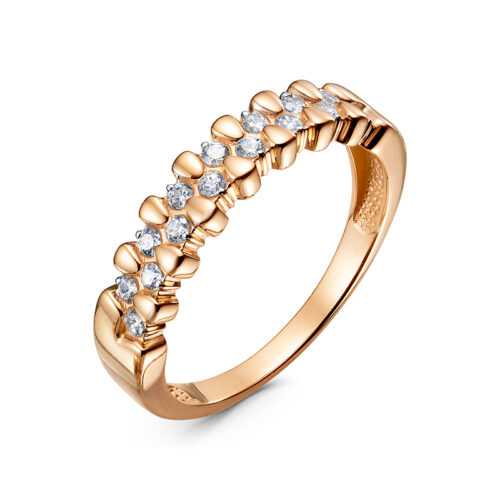 Кольцо из золота 585 пробы с фианитом