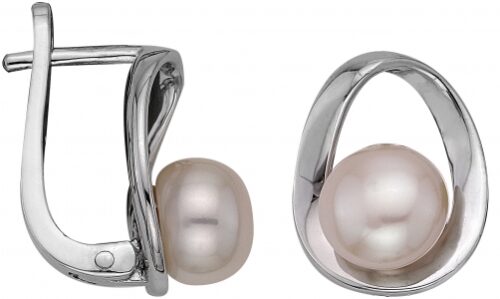 Серьги из серебра 925 пробы с жемчугом