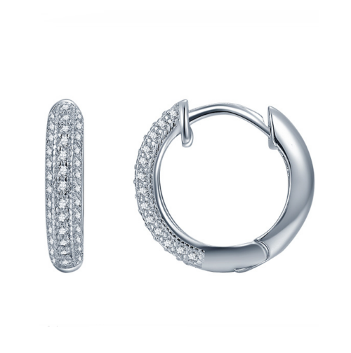 Серьги из серебра 925 пробы с фианитом