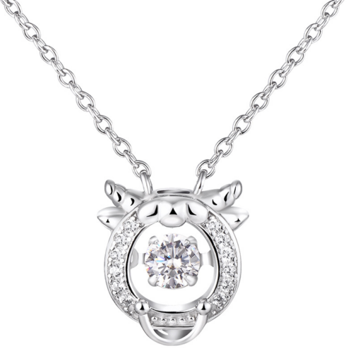 Колье из серебра 925 пробы с фианитом