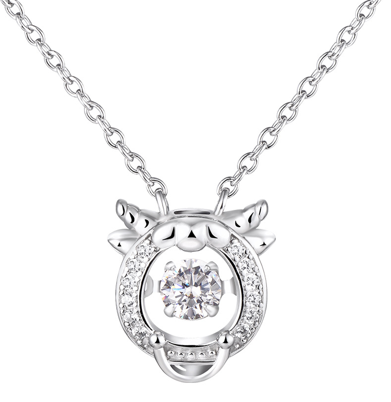 Колье из серебра 925 пробы с фианитом