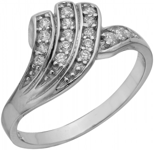 Кольцо из серебра 925 пробы с фианитом