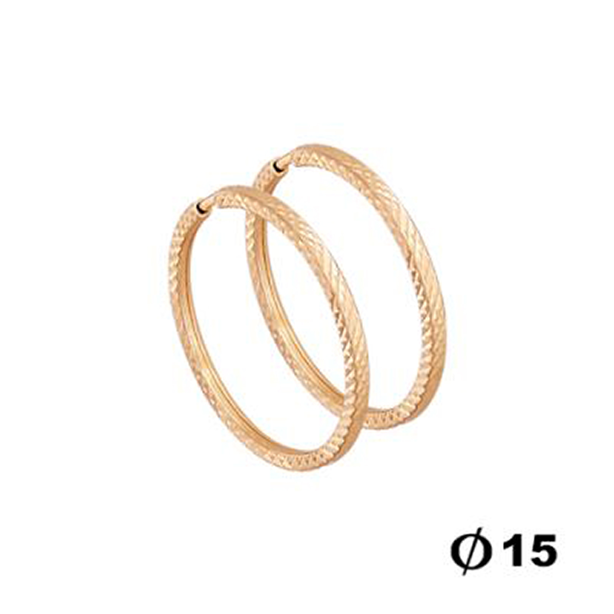 Серьги конго из золота 585 пробы