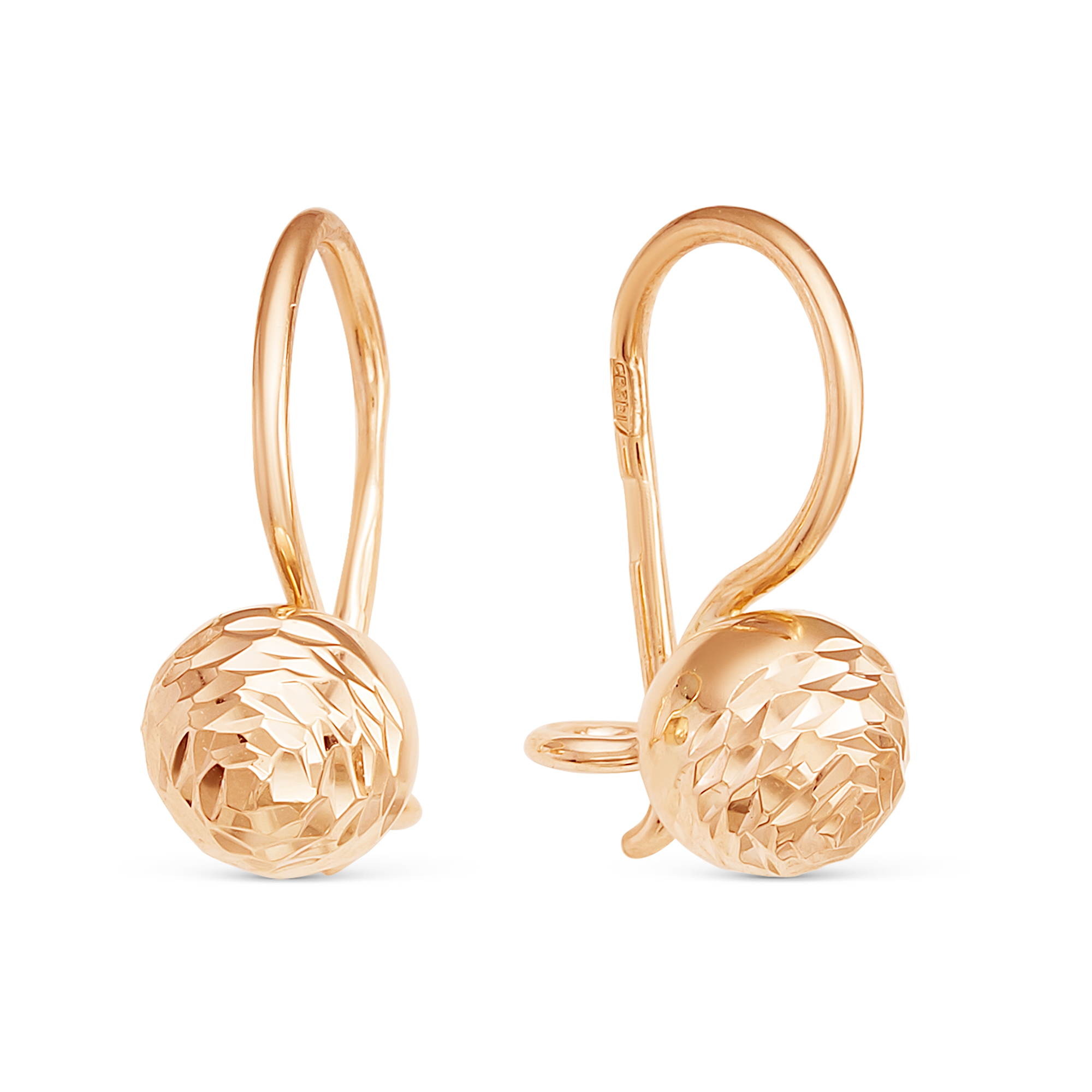 Серьги детские из золота 585 пробы
