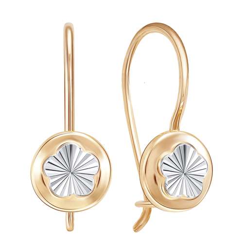 Серьги детские из золота 585 пробы