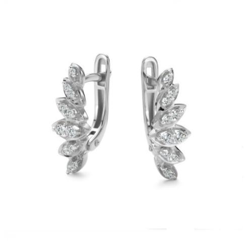 Серьги из золота 585 пробы с бриллиантом