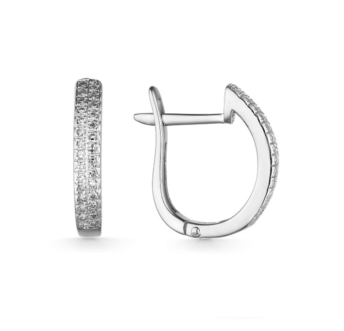 Серьги из золота 585 пробы с бриллиантом