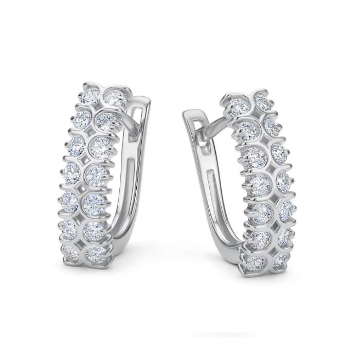 Серьги из золота 585 пробы с бриллиантом